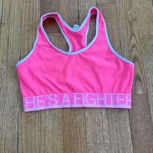 Under Armour Pink Breast Cancer Sports Bra